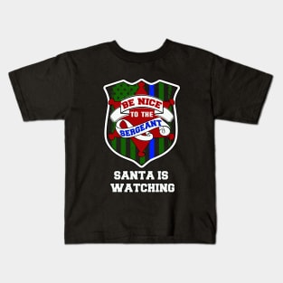 thin blue line christmas police gift Kids T-Shirt